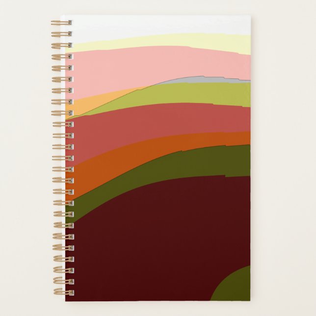 Sunset Vibes Abstract Art 206 Planner (Front)