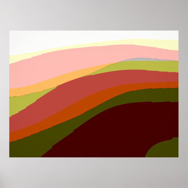 Sunset Vibes Abstract Art 206 Poster (Front)