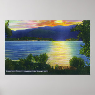 Sunset View of Prospect Mountain Poster