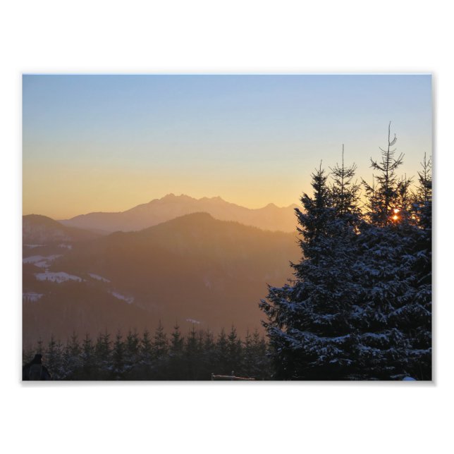 Sunset view of the Tatras mountains Photo Print (Front)