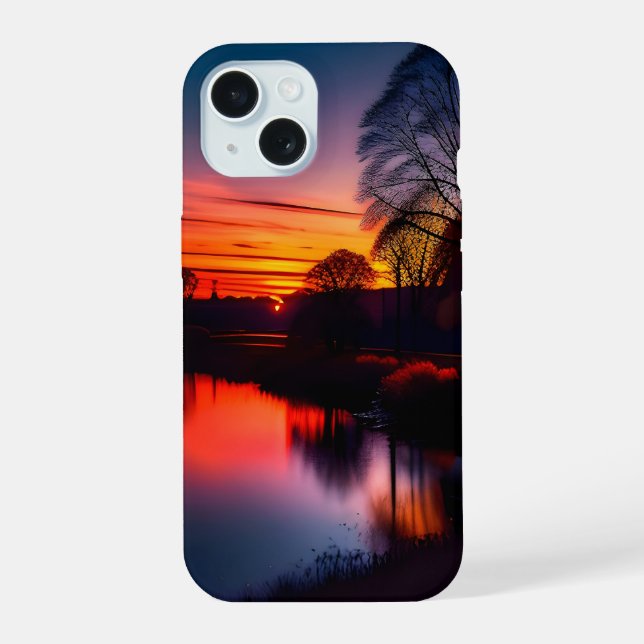 Sunset View One iPhone 15 Case (Back)