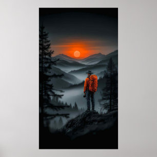 Sunset View: The Hiker's Vista Poster