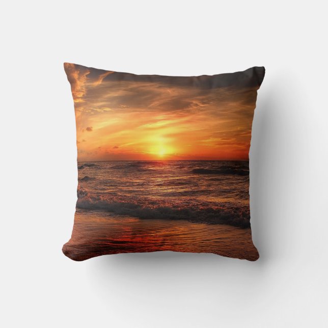 Sunset view Throw Pillow (Front)