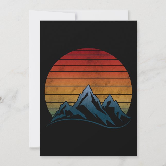 SUNSET VINTAGE MOUNTAIN  INVITATION (Front)