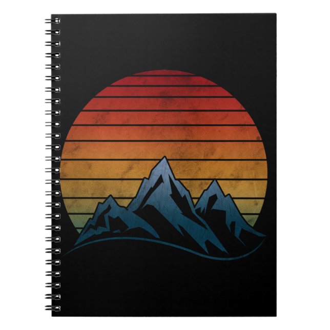 SUNSET VINTAGE MOUNTAIN  NOTEBOOK (Front)
