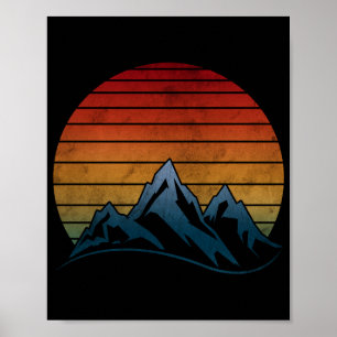 SUNSET VINTAGE MOUNTAIN  POSTER