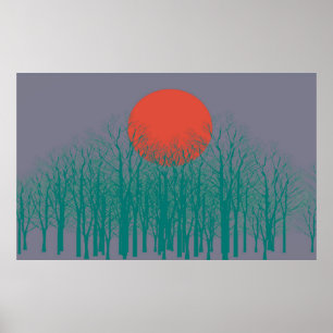 Sunset Vintage Poster