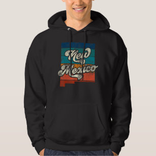 Sunset Vintage Retro New Mexico Home State Nm 70s Hoodie