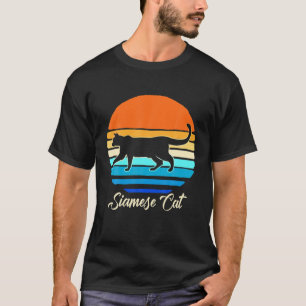 Sunset Vintage Retro Siamese Cat T-Shirt