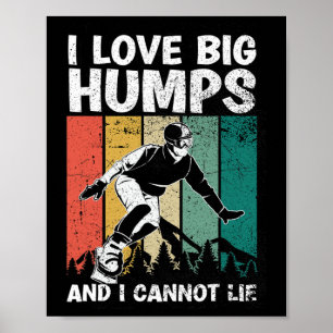Sunset Vintage Snowboarding Snowboarder Poster