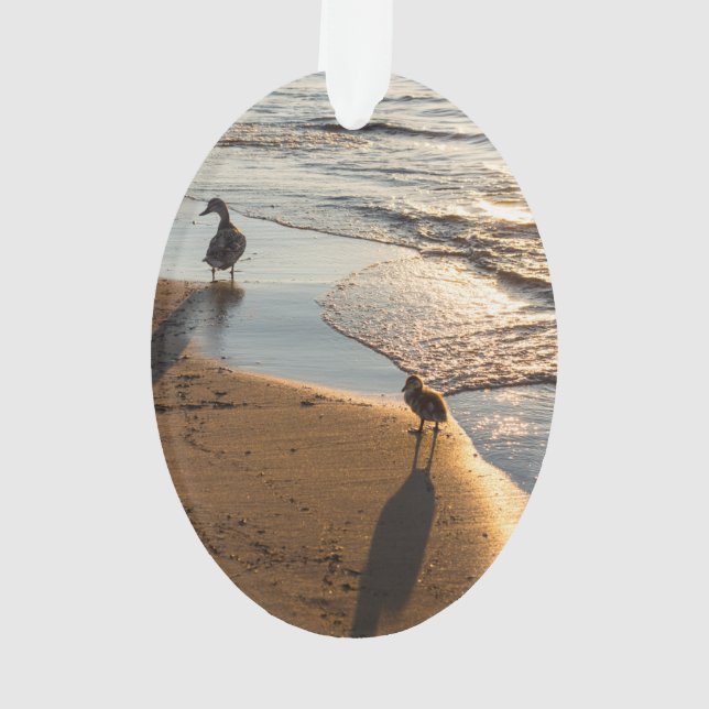 Sunset Walk With Mummy Ornament (Back)