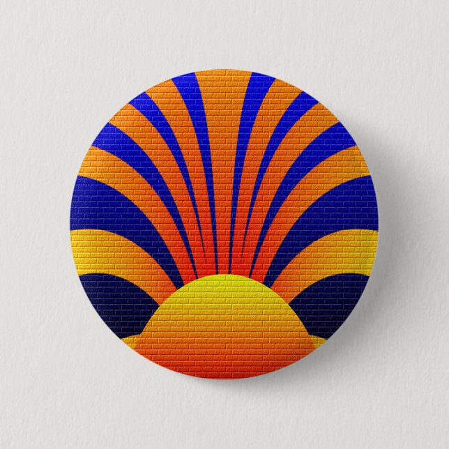 Sunset Wall 6 Cm Round Badge (Front)