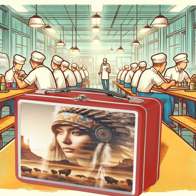 Sunset Warrior Metal Art Metal Lunch Box (Creator Uploaded)