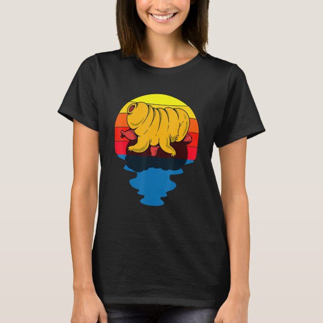 Sunset Water Bear Microbiology Tardigrade T-Shirt (Front)