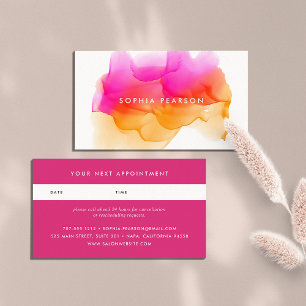 Sunset Watercolor Blot Appointment Card