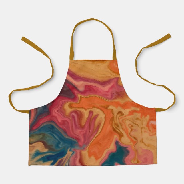  Sunset Watercolor Glaze Apron (Front)