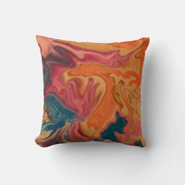  Sunset Watercolor Glaze  Cushion (Front)