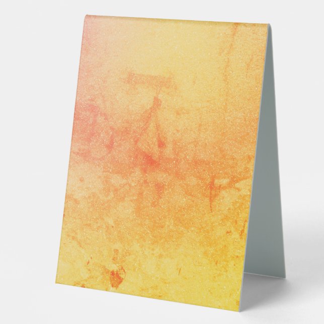Sunset Watercolor Marble Table Tent Sign (Front)