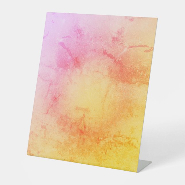 Sunset Watercolor Pedestal Sign (Front)