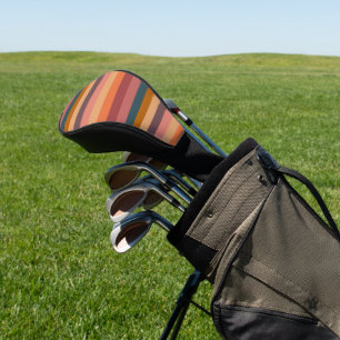 Sunset Watercolor Stripes Golf Head Cover