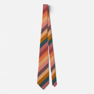  Sunset Watercolor Stripes  Neck Tie