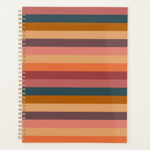 Sunset Watercolor Stripes Planner