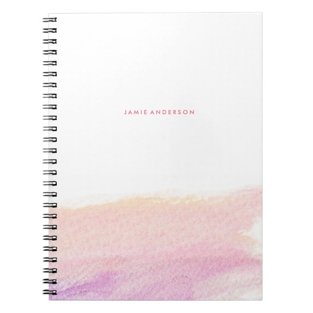 Sunset Watercolor Wash Personalised Notebook (Front)