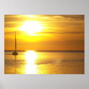 Sunset Waters Poster