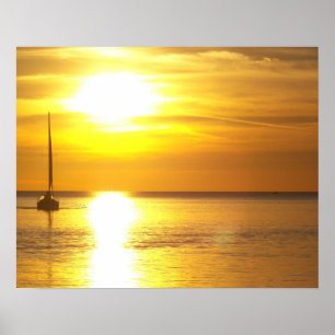 Sunset Waters Poster