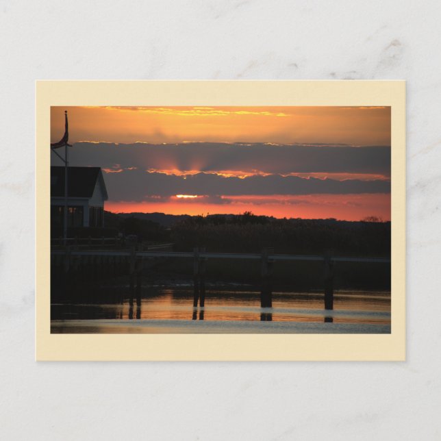 Sunset Waterscape Photo Postcard (Front)
