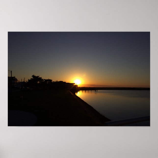 Sunset Waterscape Photo Poster (Front)