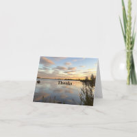 Sunset Waterscape Thank You Note