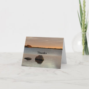 Sunset Waterscape Thank You Note Card