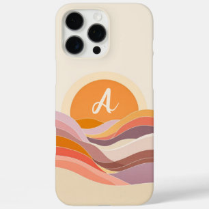 Sunset Wave Initial iPhone 16 Pro Max Case