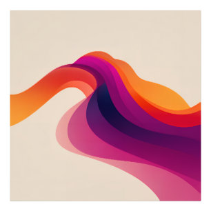 Sunset Wave Layers Photo Print
