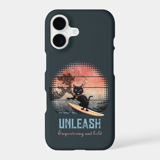 Sunset Wave-Riding Cat Samsung Galaxy S21+ Case (Back)