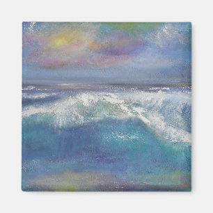 Sunset Wave Square Magnet