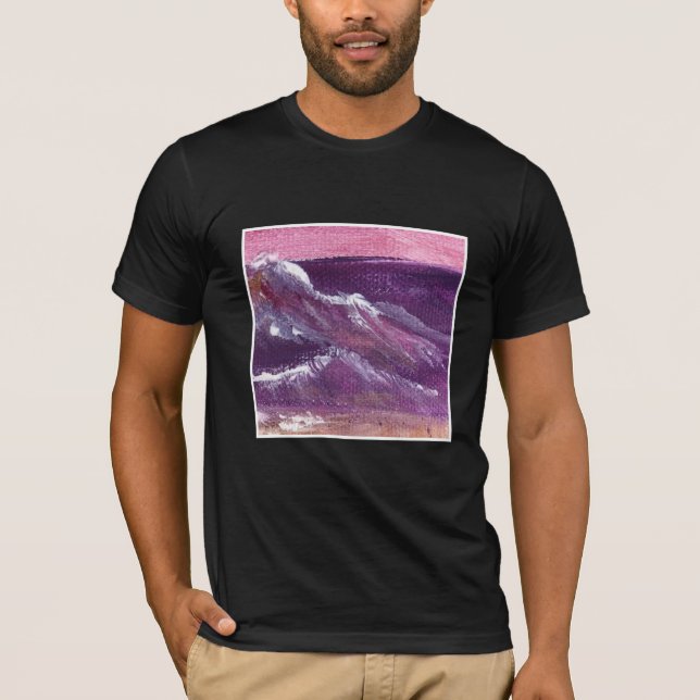 "Sunset Wave" T-Shirt (Black) (Front)
