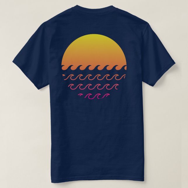 Sunset Waves T-Shirt (Design Back)