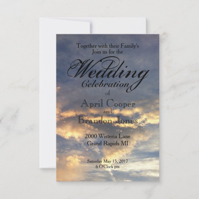 Sunset Wedding Invitation (Front)