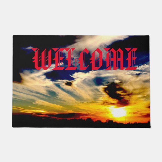 Sunset Welcome Doormat (Front)