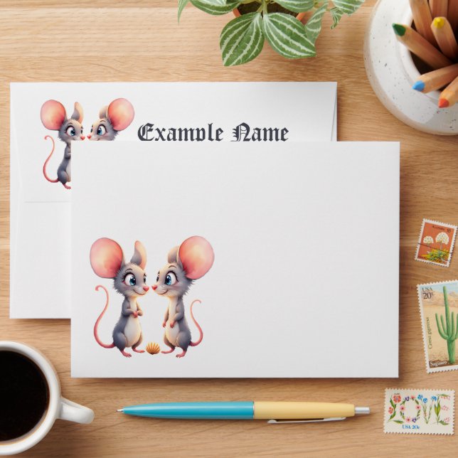 Sunset Whispers – A Tiny Love Story.  Envelope (Desk)