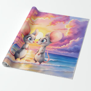 Sunset Whispers – A Tiny Love Story.  Wrapping Paper
