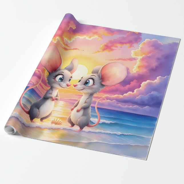 Sunset Whispers – A Tiny Love Story.  Wrapping Paper (Unrolled)