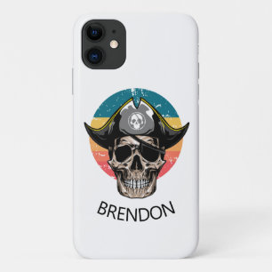 Sunset White Pirate Skull Case-Mate iPhone Case