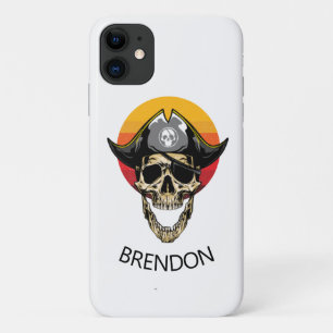 Sunset White Pirate Skull   Case-Mate iPhone Case