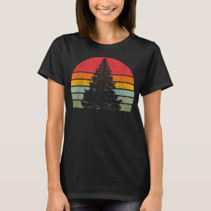 Sunset Wildlife Trees Outdoor Nature Retro Forest T-Shirt
