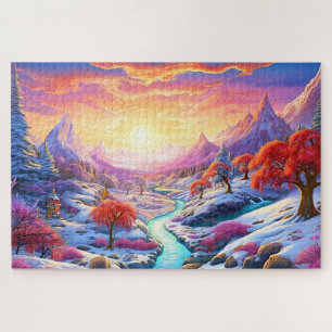 Sunset winter jigsaw puzzle