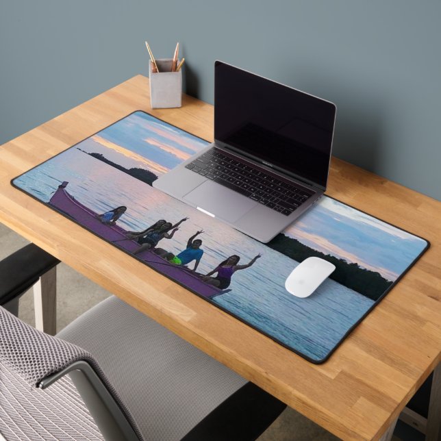 Sunset with Boat Desk Mat (Office 2)
