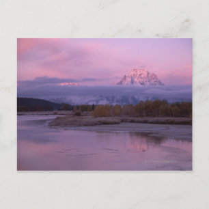 Sunset with Mount Moran in Grand Teton National Postcard